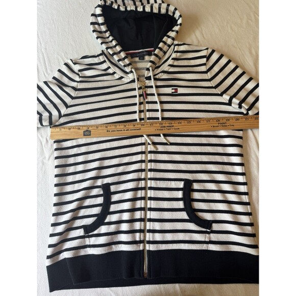 Tommy Hilfiger Nautical Look Full Zip Hooded Sweatshirt Jacket Women’s Size L - Picture 4 of 11